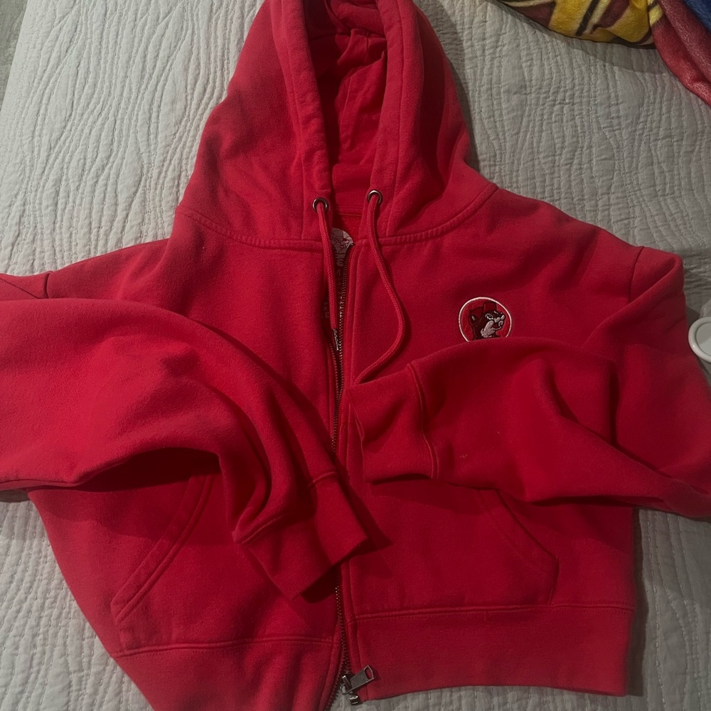 Women's Red Zip-Up Hoodie